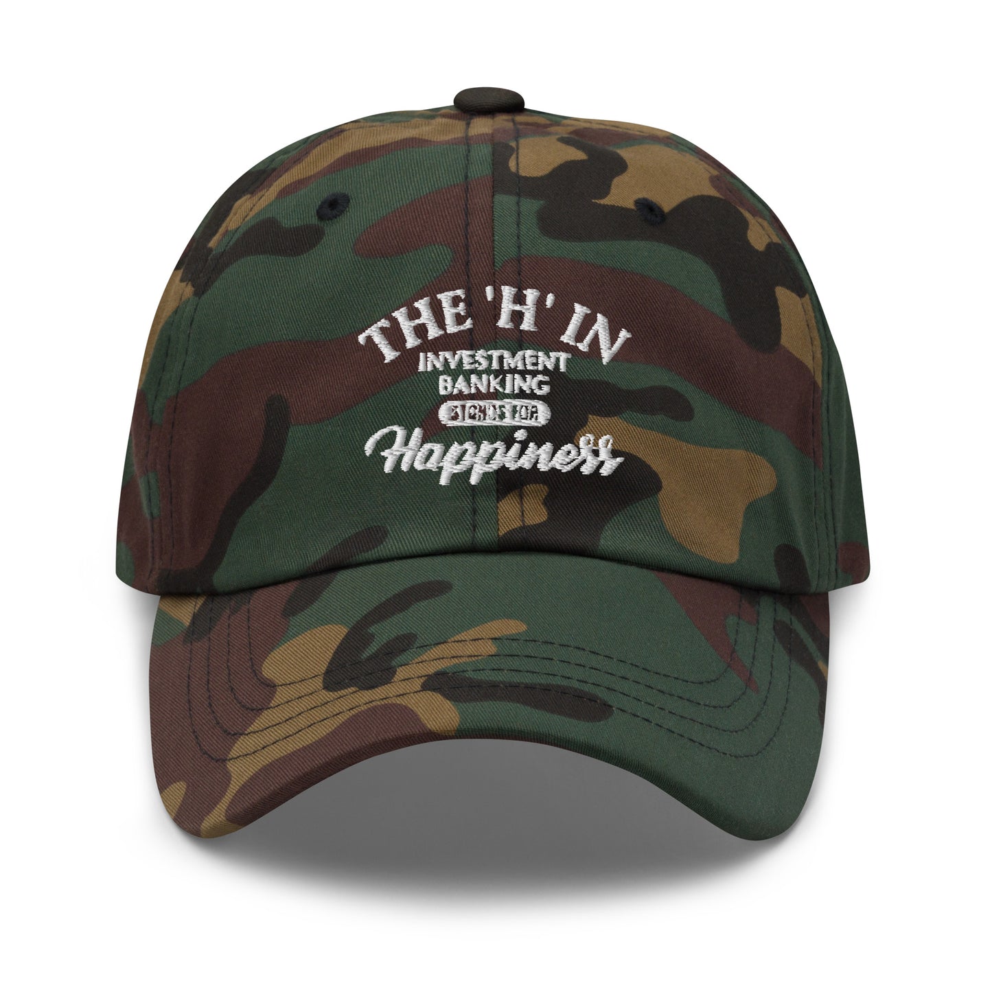 The 'h' in investment banking stands for happiness Dad hat