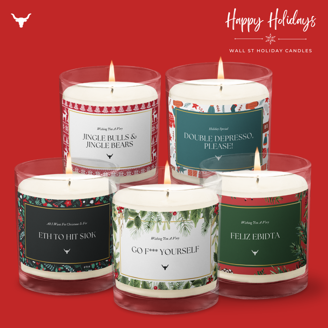 Wall St Holiday Candles (Set of 5)